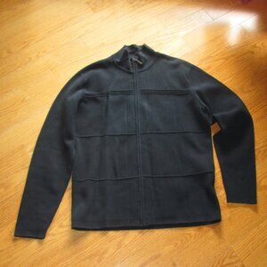 Men's Mexx Black Cotton Full Zip Cardigan Sweater Size Medium